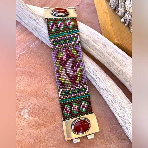 Chili Rose Beadz Beautiful Handmade Jenna Rose Bead & Sterling Silver Bracelet - Picture 2 of 11